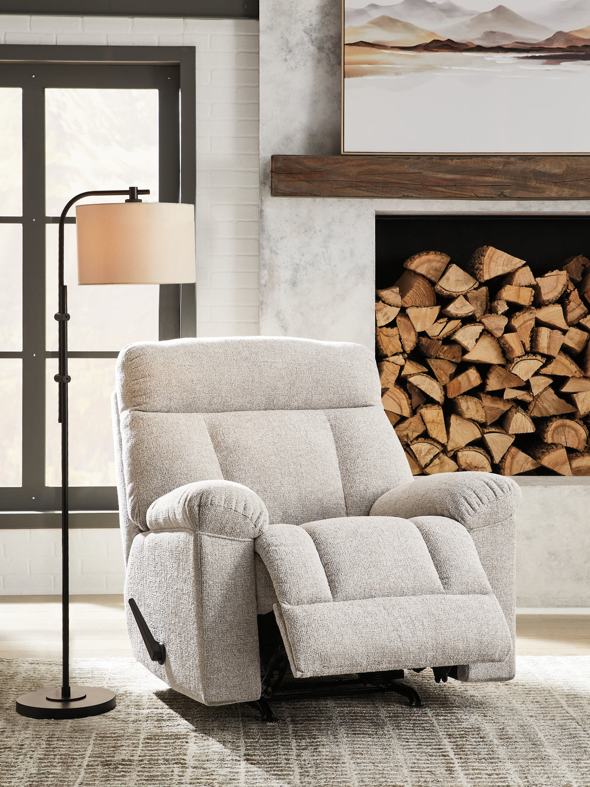 Hoyne Park Cobble Stone Recliner from Ashley - Luna Furniture