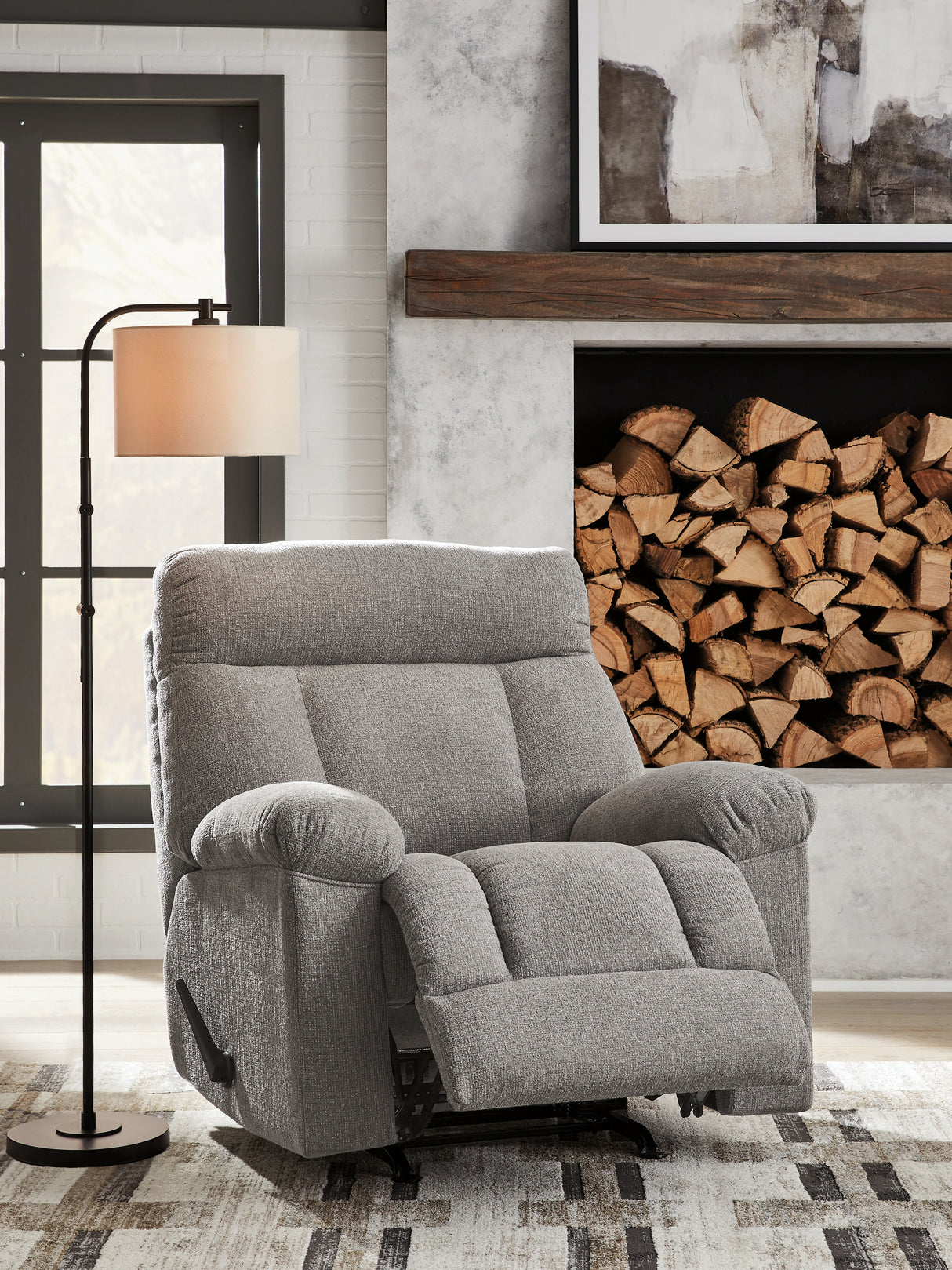 Hoyne Park Smoke Recliner from Ashley Furniture - Luna Furniture