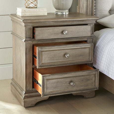 Highland Park Nightstand, Waxed Driftwood from Steve Silver - Luna Furniture