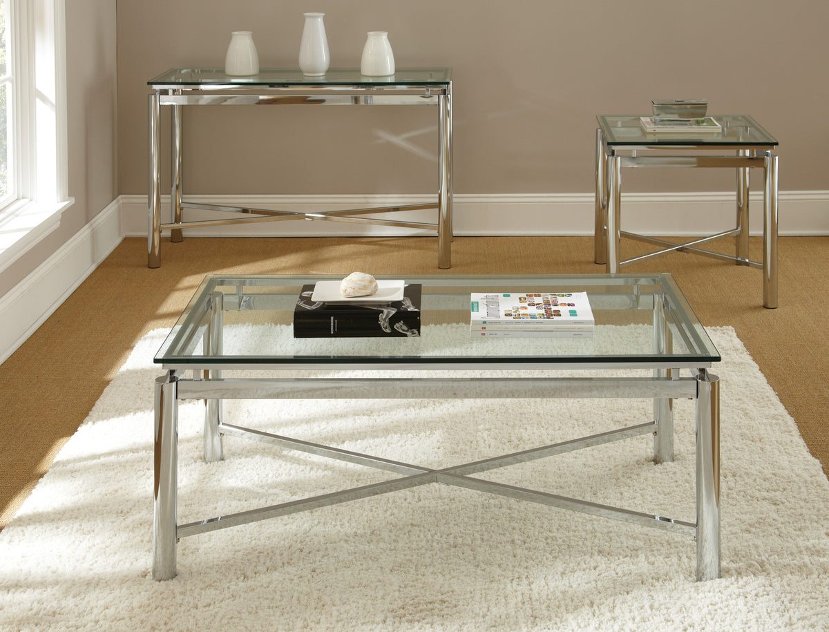Nova Gray Glass Top Coffee Table from Steve Silver - Luna Furniture