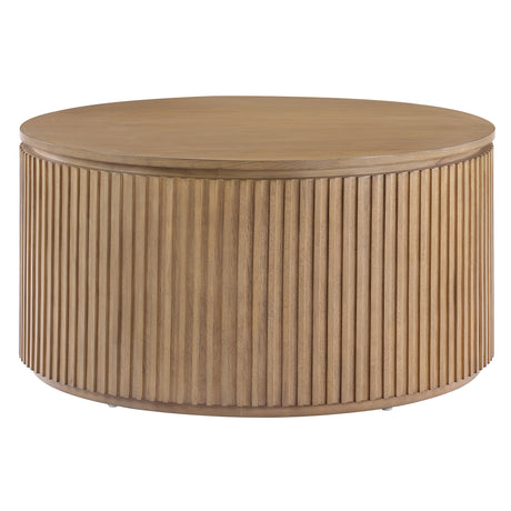 Colvin 36″ Round Castered Coffee Table, Toffee Finish from Steve Silver - Luna Furniture