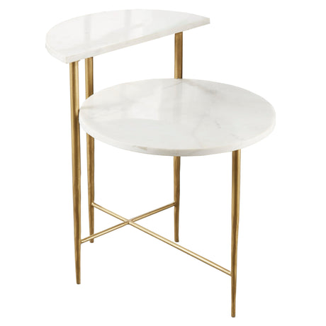 Patna White Marble Top Accent Table from Steve Silver - Luna Furniture