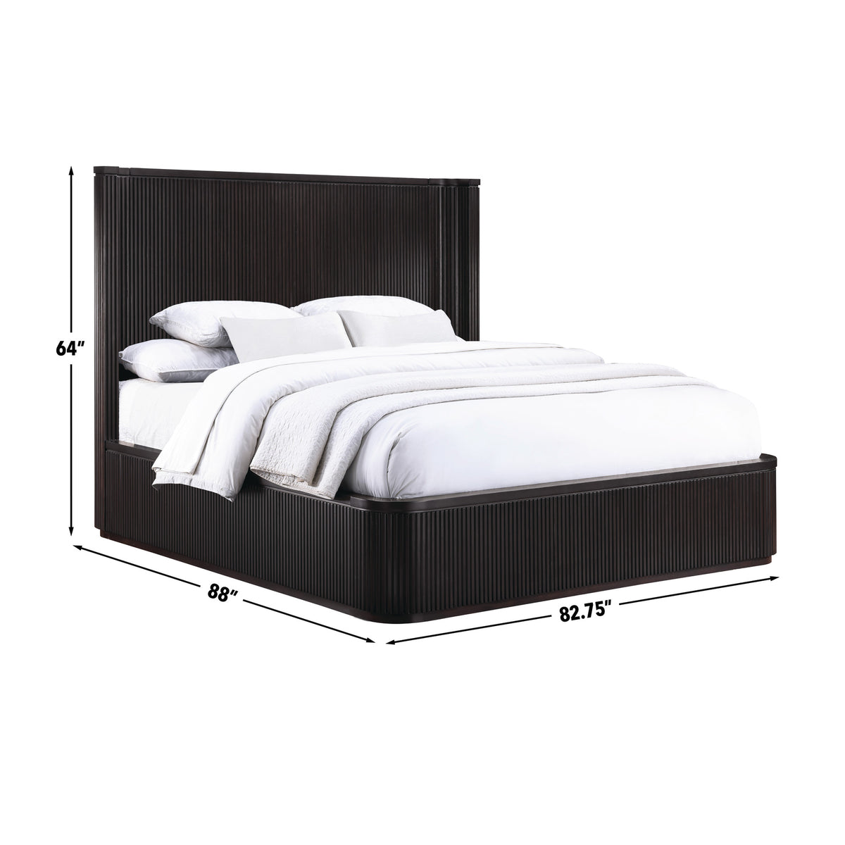 Henry Reeded King Bed, Espresso Finish from Steve Silver - Luna Furniture