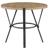 Magnolia 42-inch Round Counter Table, Black and Sand from Steve Silver - Luna Furniture