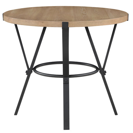Magnolia 42-inch Round Counter Table, Black and Sand from Steve Silver - Luna Furniture