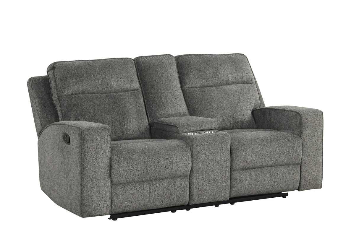 Hudson Dark Gray 3-Piece Reclining Living Room Set from Happy Homes - Luna Furniture