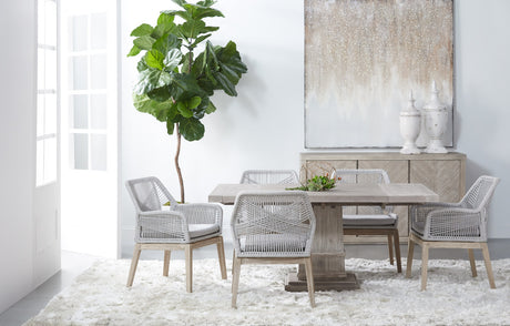 Hudson 44" Square Extension Dining Table in Natural Gray Acacia from Essentials For Living - Luna Furniture