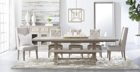 Hudson Extension Dining Table in Natural Gray Acacia from Essentials For Living - Luna Furniture