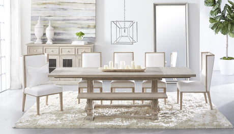 Hudson Extension Dining Table in Natural Gray Acacia from Essentials For Living - Luna Furniture