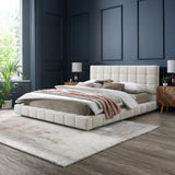 Hudson Ivory Boucle Queen Bed from Ashcroft Furniture - Luna Furniture