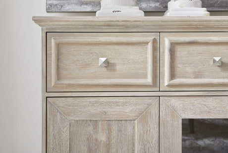 Hudson Media Sideboard in Natural Gray Acacia from Essentials For Living - Luna Furniture