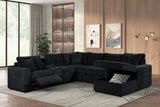 Hunter Black Sectional with Bluetooth Speaker & Pull-Out Bed from Happy Homes - Luna Furniture