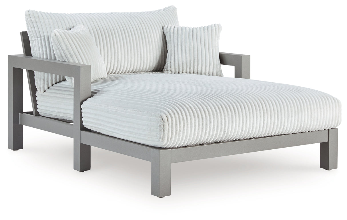Hurley Park Gray Outdoor Chaise Lounge with Cushion from Ashley - Luna Furniture