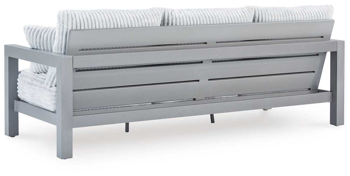 Hurley Park Outdoor Sofa with 2 Lounge Chairs in Gray from Ashley Furniture - Luna Furniture