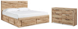 Hyanna King Panel Storage Bed and Dresser from Ashley Furniture - Luna Furniture