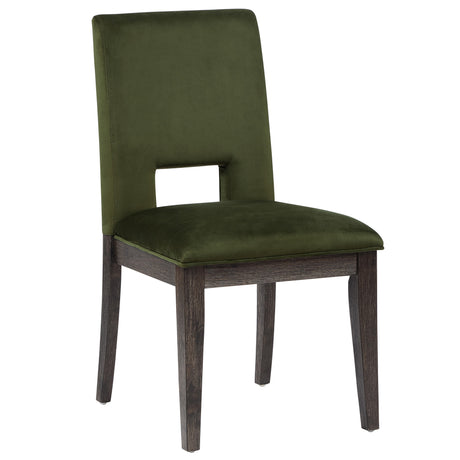 Evan Green Velvet Side Chair, Set of 2 from Steve Silver - Luna Furniture
