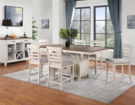 Hyland 5-Piece Counter Dining Set, Brown(Table & 4 Counter Chairs) from Steve Silver - Luna Furniture