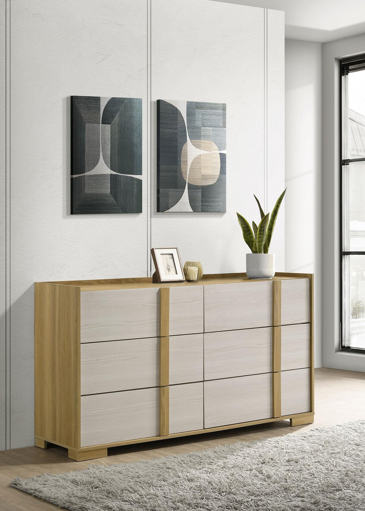 Hyland Natural 6-Drawer Dresser from Coaster - Luna Furniture