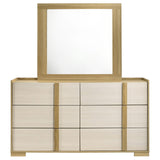 Hyland 6-drawer Dresser with Mirror Natural from Coaster - Luna Furniture
