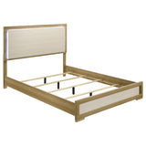 Hyland Natural Wood Queen LED Panel Bed from Coaster - Luna Furniture