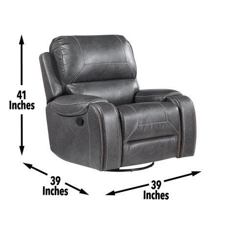 Keily Gray Manual Swivel Glider Recliner from Steve Silver - Luna Furniture