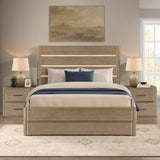 Theo Brown Queen Panel Bed with LED Strips from Steve Silver - Luna Furniture