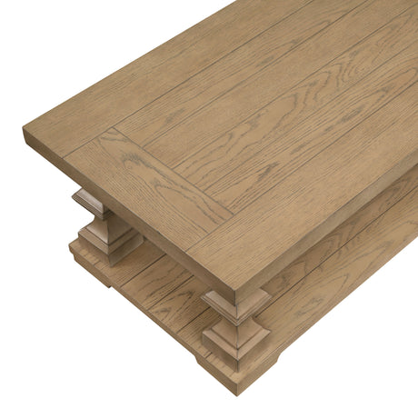 Dory Coffee Table with Casters, Sand from Steve Silver - Luna Furniture