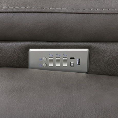 Daniel Triple Power Home Theater Leather Recliner with Built-in Speakers from Steve Silver - Luna Furniture