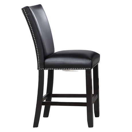 Artemis Black Vegan Leather Counter Height Chair, Set of 2 from Steve Silver - Luna Furniture