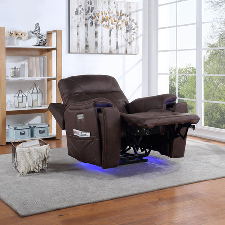 Lexington Canyon Walnut Triple-Power Media Recliner from Steve Silver - Luna Furniture