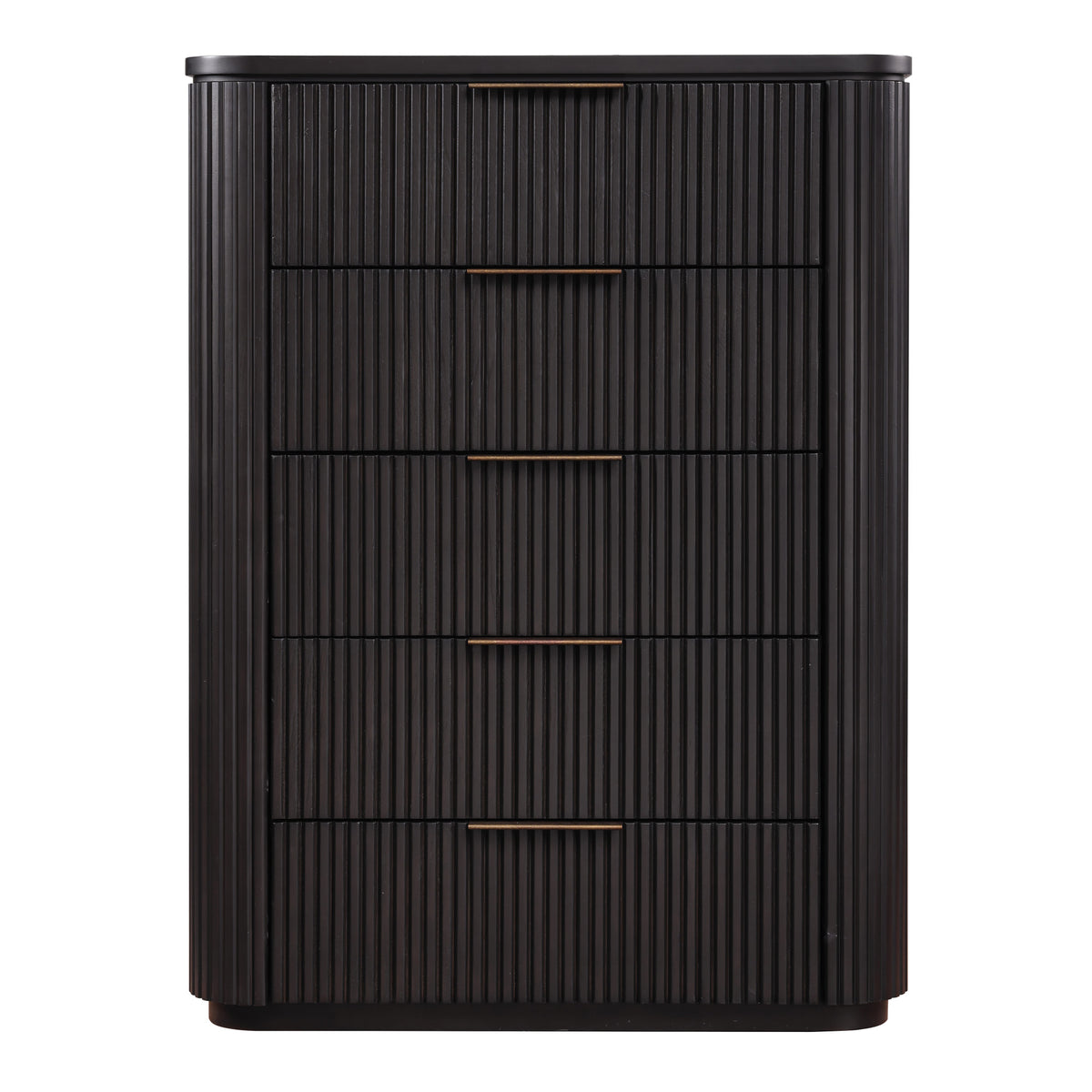 Henry 5-Drawer Reeded Chest, Espresso Finish from Steve Silver - Luna Furniture