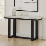 Lucca Espresso/White Marble Top Sofa Table from Steve Silver - Luna Furniture
