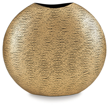 Iansboro Antique Gold Finish Vase from Ashley - Luna Furniture