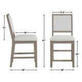 Lily Gray 24" Counter Stool, Set of 2 from Steve Silver - Luna Furniture