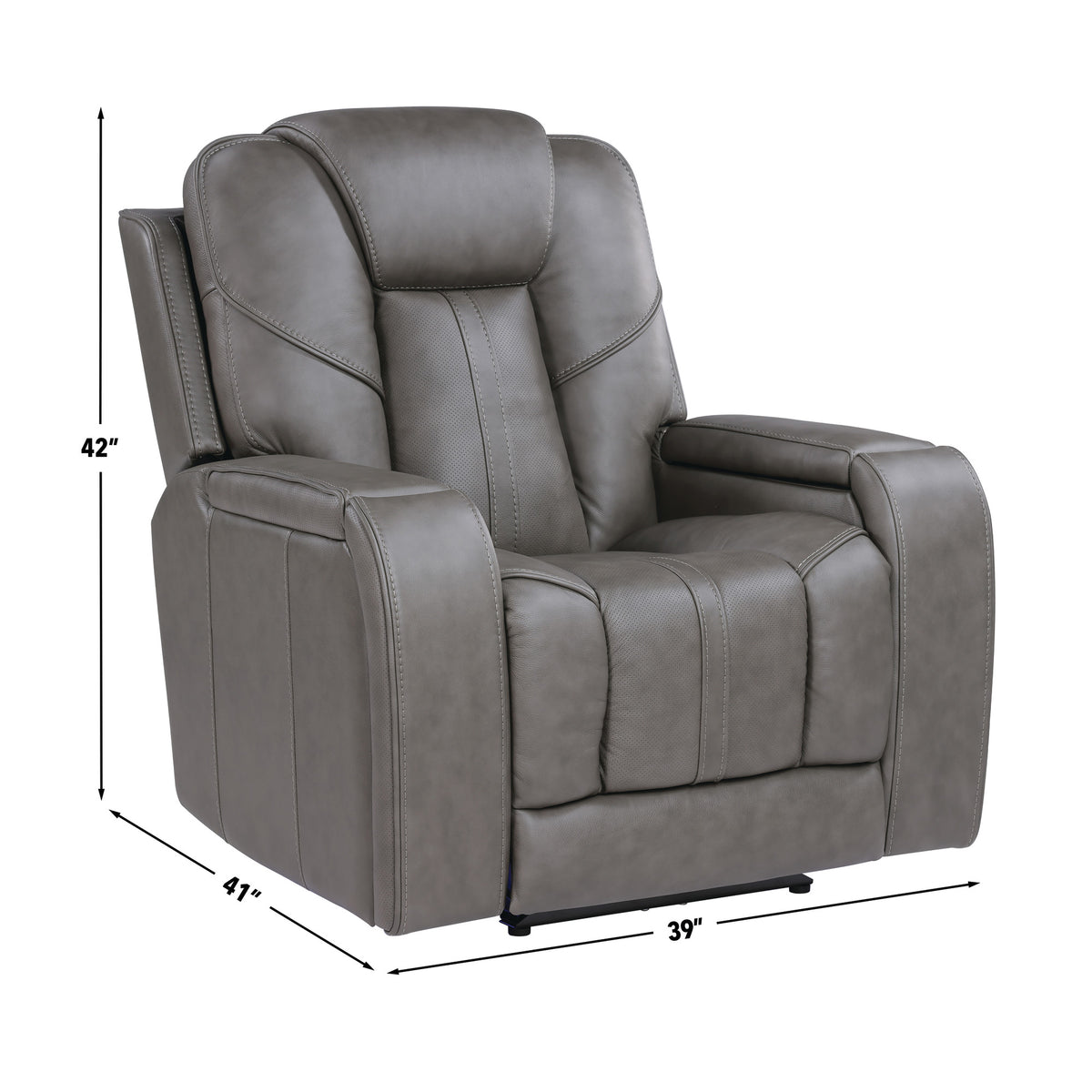Daniel Gray 3-Piece Triple Power Leather Reclining Home Theater Set from Steve Silver - Luna Furniture