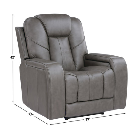 Daniel 3-Piece Triple Power Leather Reclining Home Theater Set from Steve Silver - Luna Furniture