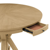Rylie Natural 48" Round Counter Dining Table with 4 Drawers from Steve Silver - Luna Furniture