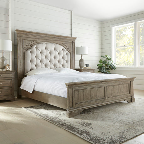 Highland Park King Bed, Waxed Driftwood from Steve Silver - Luna Furniture