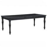 Odessa Black 66-84" Dining Table with 18" Leaf from Steve Silver - Luna Furniture