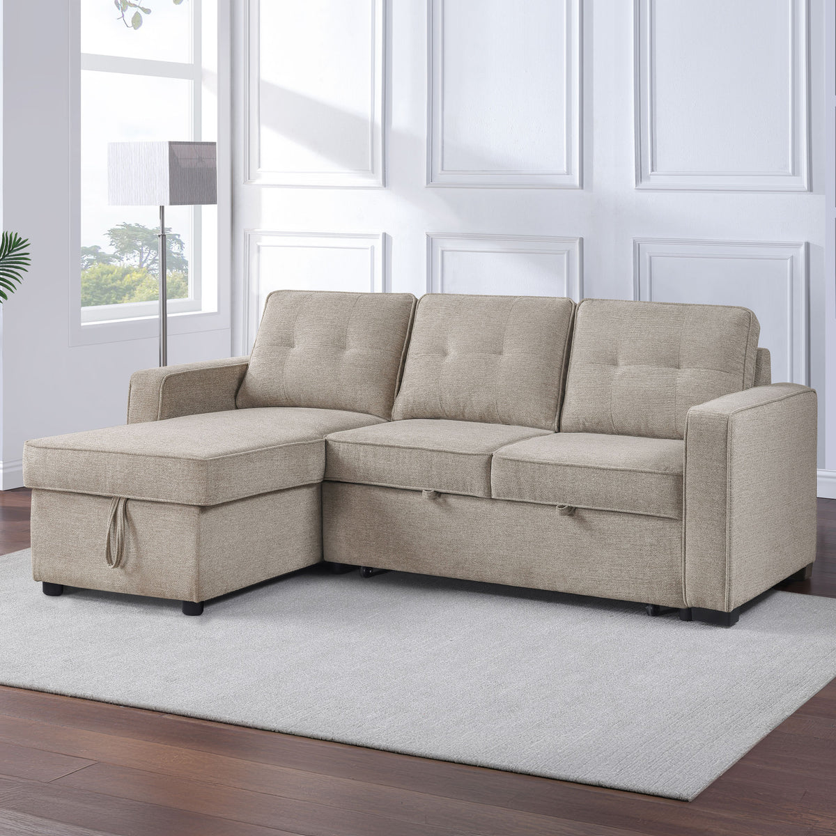 Noah Tan Convertible Sleeper Loveseat from Steve Silver - Luna Furniture
