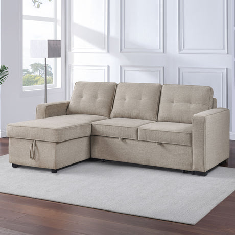 Noah Convertible Sleeper Loveseat, Tan from Steve Silver - Luna Furniture
