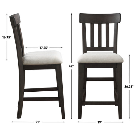 Napa Espresso/Natural 24″ Counter Stool, Set of 2 from Steve Silver - Luna Furniture