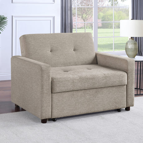 Noah Brown Convertible Sleeper Chair-and-a-Half from Steve Silver - Luna Furniture