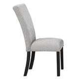 Artemis Gray/Black 5-Piece 70" Rectangular Gray Marble Table with 4 Gray Chenille Chairs from Steve Silver - Luna Furniture