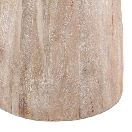 Palm Springs 48" Round Dining Table with Black Marble and Whitewash Modern Base from Home Trends & Design - Luna Furniture