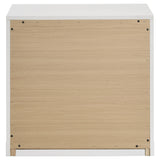 Ines White High Gloss 2-Drawer Nightstand from Coaster - Luna Furniture