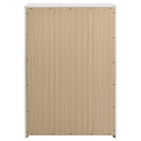 Ines White High Gloss 5-Drawer Bedroom Chest from Coaster - Luna Furniture