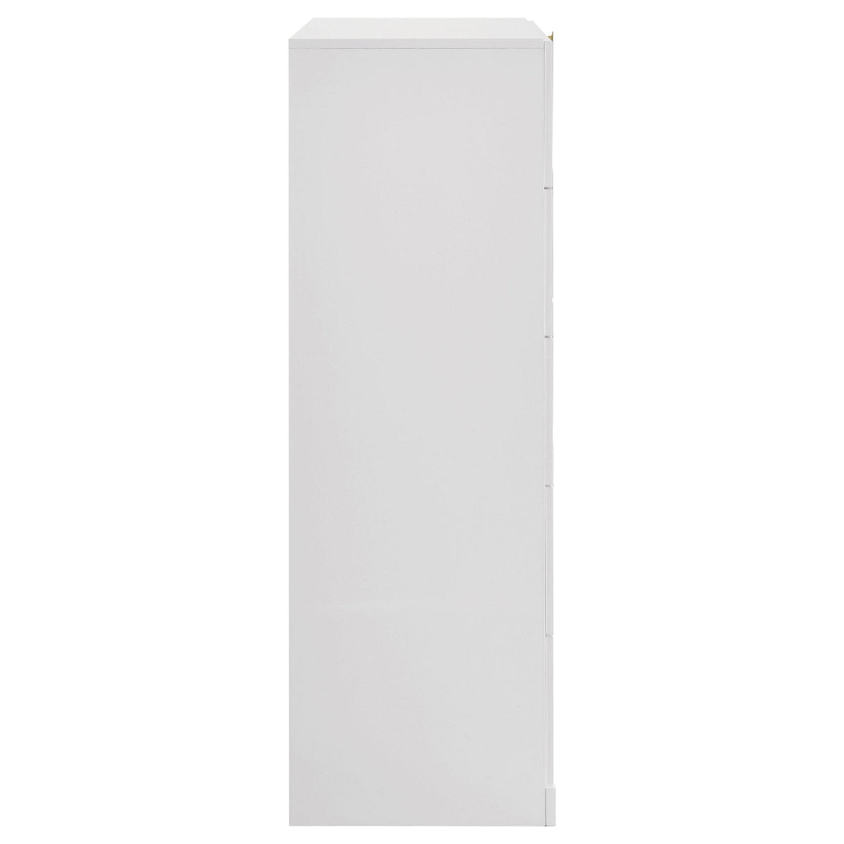 Ines White High Gloss 5-Drawer Bedroom Chest from Coaster - Luna Furniture