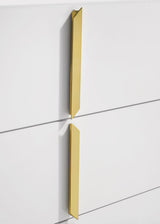 Ines White High Gloss 5-Drawer Bedroom Chest from Coaster - Luna Furniture