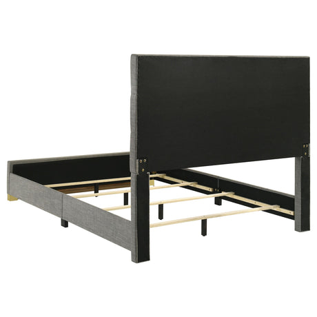 Ines Gray 52-inch Upholstered Eastern King Panel Bed from Coaster - Luna Furniture